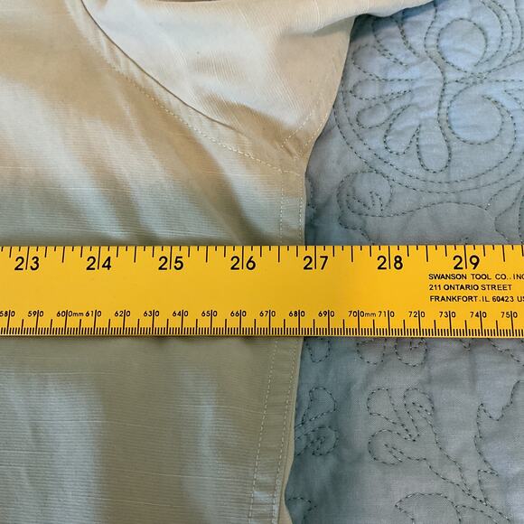 Savane Mens Luster Wash Easy Care Button Up Collared Casual Tee Sage Green XXL - Picture 10 of 11